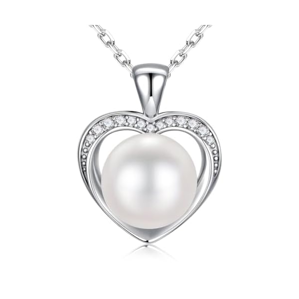 Iefil 10-11mm Tahitian Black Pearl & Freshwater Pearl Necklace - S925 Sterling Silver Pearls Necklace, Anniversary Birthday Gifts for Women Wife Girlfriend Mom