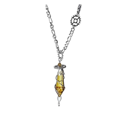 Photo de Lord of Mysterie Collier De Cristal Jaune Anime Figurine Klein Cosplay Accessoire Métal Bijoux
