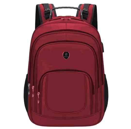 Mochila Unissex Reforçada Impermeável Para Escola Trabalho Viagem Com Compartimento Para Notebook (vermelho)