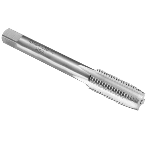 Taraud manuel M12 x 1,5 uxcell en acier rapide HSS6542 de haute dureté H2