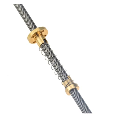 Metal Ball Screw nut T8 Lead Screw T8 Anti Backlash Spring Loaded Nut Elimination Gap Nut Lead 8mm Length 100mm-250mm(200mm)