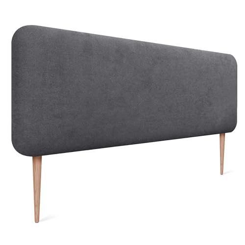 DHOME Cabecero Tapizado Liso Redondeado