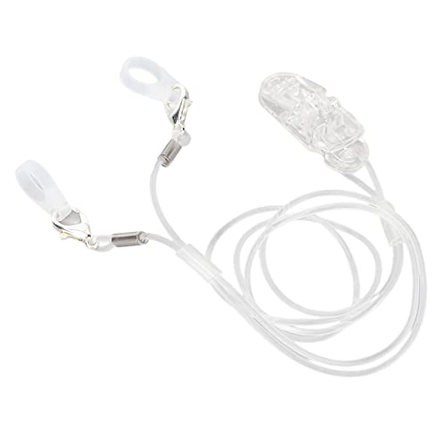 Jacksing Support de clip pour prothèses auditives, 2 anneaux Sangle de fixation pour prothèses auditives Couleur transparente Prévention des pertes Protection facile des appareils auditifs pour les Cover