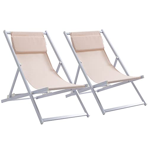 Tumbonas Plegables Aluminio Marca Outsunny
