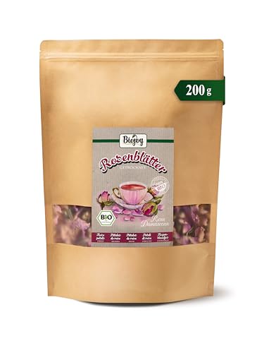 Biojoy Pétalos de Rosa Orgánicos (200 g), secos y comestibles, ideal para Infusión (Rosa Damascena)