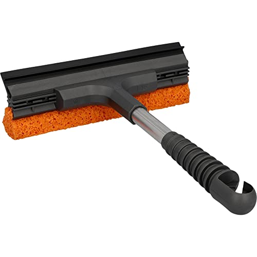 NIGRIN Scheibenreiniger 200 x 245 mm, mit Abziehlippe und Gummischwamm, Länge: 25 cm, grau