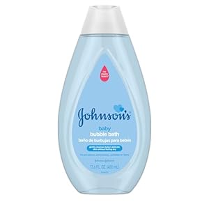 Johnson’s Baby Bubble Bath for Gentle Baby Skin Care, Paraben-Free, Pediatrician-Tested, Hypoallergenic, Tear-Free, Dye-Phthalate & Sulfate-Free, 13.6 Fl Oz