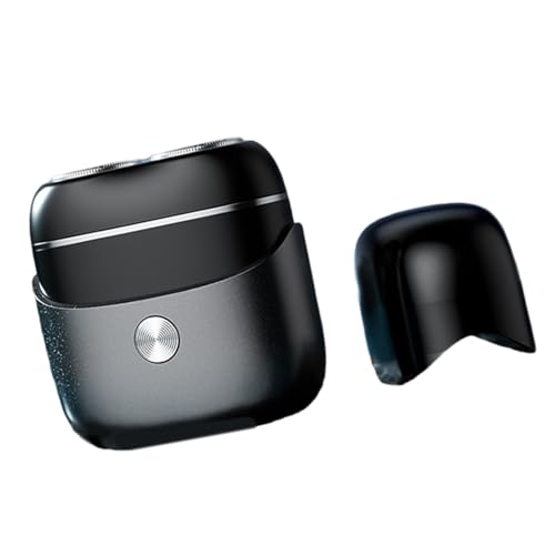 Afeitadora eléctrica para hombre con doble cabeza, portátil, antideslizante, con mango, solución de aseo rápido