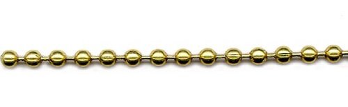 National Artcraft #6 Ball Chain is Brass Plated Steel (50 Ft.)