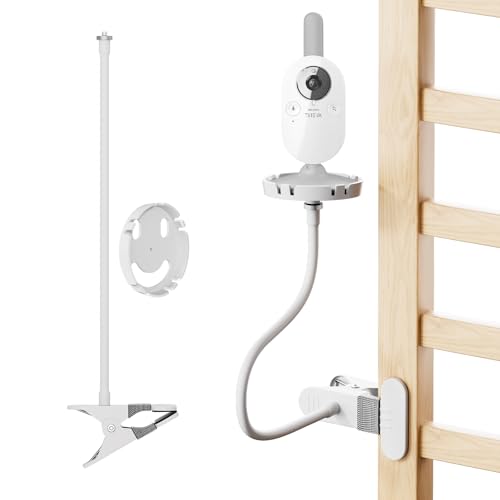 Baby Monitor Halterung für Philips Avent Babyphone SCD843/26 SCD833/26 SCD891/26 SCD630/26 Flexibler Clip Halter für Video Baby Monitor 360 verstellbar Ohne Bohren Kinderbett Regal Tisch Montage