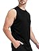 Upocool Men's Sleeveless Workout Swim Shirt Quick Dry Athletic Running Gym Muscle Beach Tank Top Black L