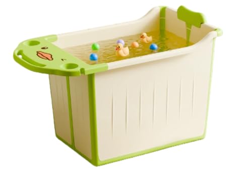 Sailozai子供風呂桶、折りたたみ可能、大型、赤ちゃん風呂桶、厚め、大容量風呂椅子収納不要簡単持ち運び便利省スペース室内外用多機能ペット用浴槽/衣類・靴洗浄 (グリーン,おりたたみよく)