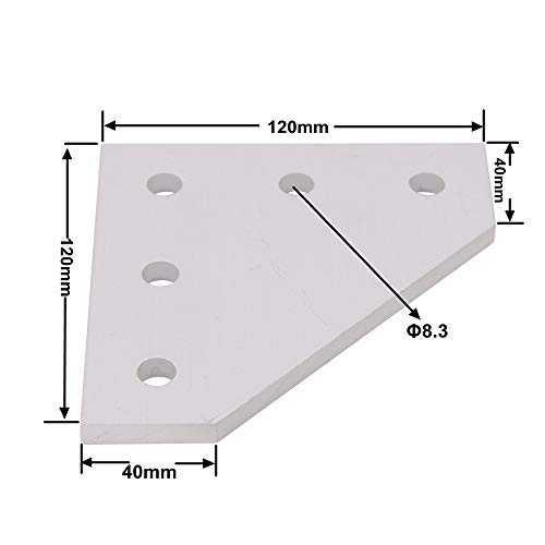Boeray 40S-L SHAPE KIT-4PCS T Slot L Shape Joining Plate And 20Pcs M8X12 Hex Screw And 20Pcs T Nut thumb #1