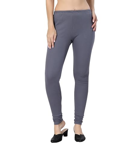 Image of TRASA Ultra Soft Cotton Churidar Solid Regular and Plus 35 Colours Leggings for Womens and Girls- Sizes :- M, L, XL, 2XL, 3XL, 4XL, 5XL, 6XL