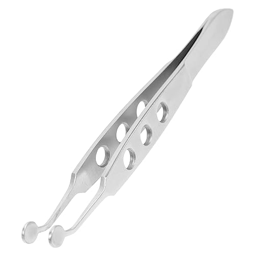 HAKIDZEL Professional Eyelid Massager Tweezers Round Head for Meibomian Gland Non-slip Handle