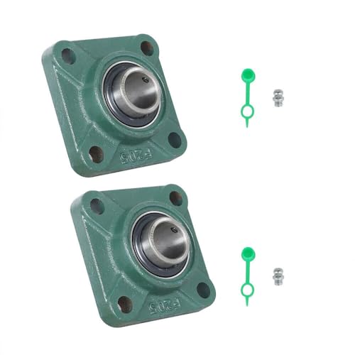 Replace Tool Spare Part for Machines 2 Pieces UCF205-16 Solid Base Pillow Block Flange Mounted Bearing 1