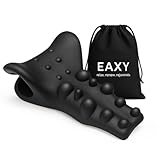 【1日5分で健康維持】首ストレッチ 首枕 ネックピロー 頚椎サポーター 猫背 肩こり 姿勢矯正 リラックス枕 ストレッチャー 背中ストレッチ（ブラック）