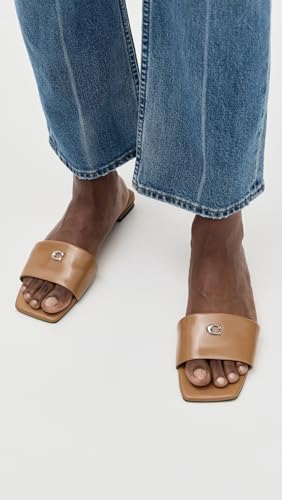 Image of COACH Women's Sculpted C Flat Sandal