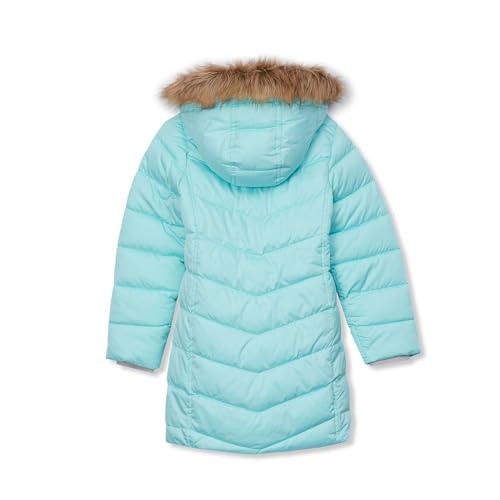 Lands' End Girls Fleece Lined Parka Medium Aqua Splash2