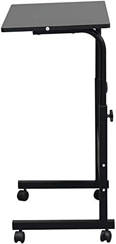 Miniatura 4 de SSLine - Mesa auxiliar con ruedas, escritorio pequeño extraíble, altura ajustable, mesa de café enrollable, mesa auxiliar de sofá para salón,