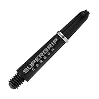 Harrows Darts 3 x Sätze von SuperGrip Carbon Dartschäften - 9 Dartschäfte insgesamt - Erhältlich in 3 Größen - Robustes Carbon-Verbundmaterial - Kurz Silber – Ansicht 2