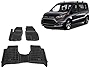 Rezaw-Plast Floor Mats Compatible with Ford Transit Connect 2014-2021 Passenger Rubber 3D Odor Custom Fit Black