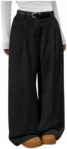 Women's Wide Leg Dress Pants High Waisted Pleated Business Casual...