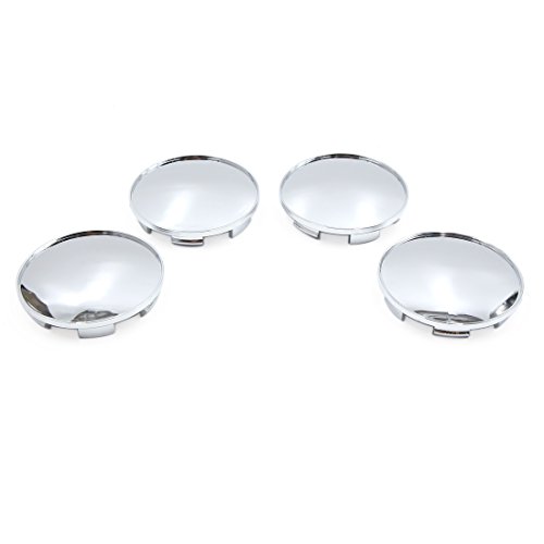 Cache-moyeu 68mm argent pour centre de roue de voiture en lot de 4 pièces