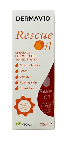 Healthpoint Derma V10 Rescue Oil Reduce Appearance Of Stretch Marks Scar Tissue Dry Dehydrated Skin After Sun Ageing Blemishes Clinically Tested Paraben Free Vegan Friendly Made In The UK