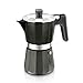 BRA Perfecta Black - Cafetera Italiana Inducción, Aluminio, Capacidad 6 tazas, color negro