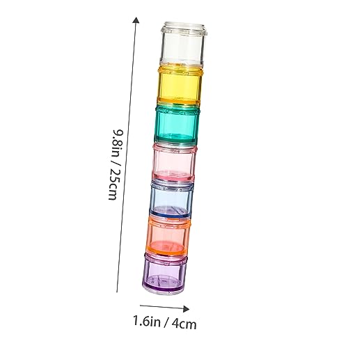 BEBEMOKO Tabletten Wochenbox Aus Hochwertigem Pc-material Stapelbarer Koffer Mit Mehreren Gittern Für Medikamente Organizer Box Tragbarer Behälter Für Reise Und Zuhause Zufälliger Stil