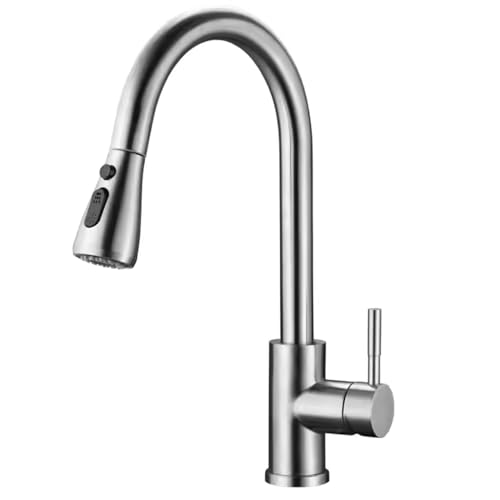 Torneira Cozinha, Torneira Gourmet Cozinha, Aço Inox Escovado, Monocomando, Extensor