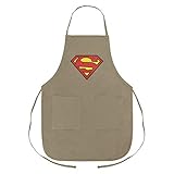 GRAPHICS & MORE Superman Classic S Shield Logo Apron with Pockets