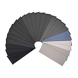  Hbitsae Papel de lija de grano 60/120/240/400/600/800/1200/2000/2500/3000/5000/7000/10000 Grit 9 x 3.6 pulgadas lijado de muebles de madera para pulido de automóviles lijado seco o húmedo 26 hojas