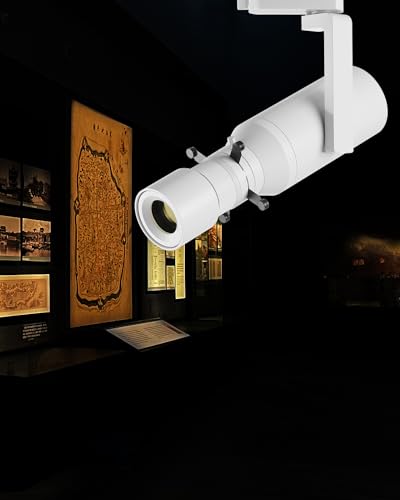 Image of LED Dimmable Ceiling Spotlight, 18W Adjustable Aperture Shape Light, 2-Wire Track Dimming Zoom Light, Aluminum Indoor Monopoint Light for Museum Art Gallery Exhibition Art 6000K, GSWY0218