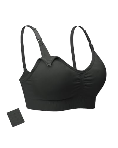 Image of Stelle Nursing Bras Maternity Bralette Seamless for Breastfeeding | Removable pads, Soft stretch fabric, One-hand clips, Pregnancy, Postpartum, Everyday comfort