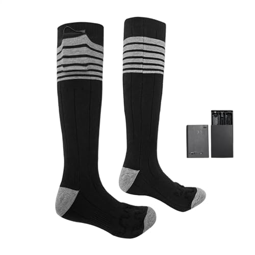 Calcetines que funcionan con pilas, calentadores de pies, lavables para invierno, calcetines de calefacción, calcetines térmicos recargables para motos de nieve, caza, esquí