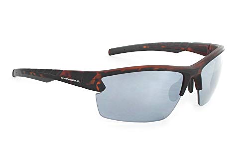 Optic Nerve - 2022 Premium & Affordable Polarized Sport Sunglasses for Men/Women, Proviso Edition with Sponge Demi Blue Frame/Smoke/Blue Mirror Lens