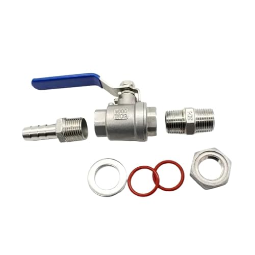 Grifo interruptor de agua tipo válvula de bola de mamparo y espiga 16mm BSP 3