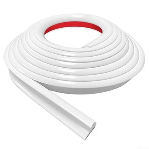 Besttoolifes Canaleta de lluvia para caravana, riel de goteo en forma de J de 1,27 cm de alto para remolque y furgoneta, techo de PVC flexible para tira de borde, canal de escorrentía de agua negro