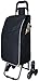 WJMLS Multi-Function Einkaufswagen Trip Treppensteigen Korb zusammenklappbaren beweglichen Hebel Auto (Color : Black)