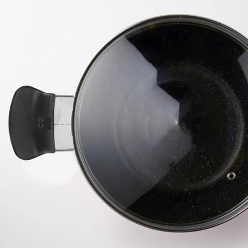 LABRIMP Repuesto mango ergonómico para olla con diseño en oreja, acero inoxidable negro, 4 piezas con resistencia al calor y fácil instalación, adecuado para olla a presión y vaporera miniatura 5