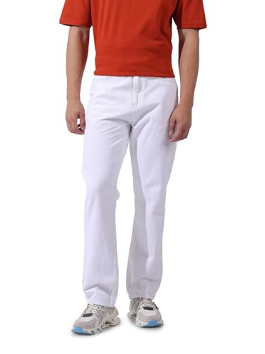Image of The Indian Garage Co Men Vintage Straight Fit Solid Mid-Rise Jeans