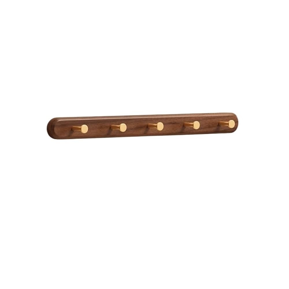 YQINQIN83B Coat Hangers Solid Wood Brass Clothes Hook, Entrance Foyer Hanger, Hat, Wall Mounted, Door for Bedroom(Beige,Large)