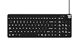 Waterproof: Fully sealed silicone keyboard, IP68 rated, for easy cleaning soap and water, wipes, and even immersion with 10% bleach. Ideal for medical, dental, laboratory, and other clean environments Effortless Cleaning with TruLock: Allows you to q...