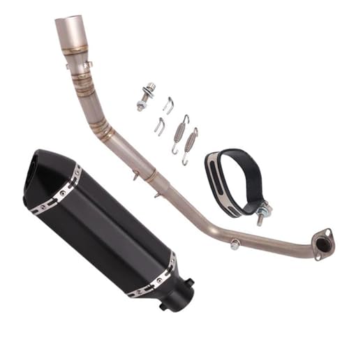 排気部 に適合するヤマハ YZF R15 V3 2020 2021 2022 オートバイマフラーパイプ排気サイレンサーチューブマフラースリップオン排気フロントリンクパイプマフラー付き