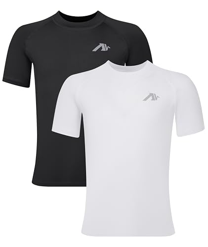 Youth Boys Compression Shirt Short Sleeve Football Basketball Quick Dry Base Layer Undershirt Kids Athletic T-Shirt