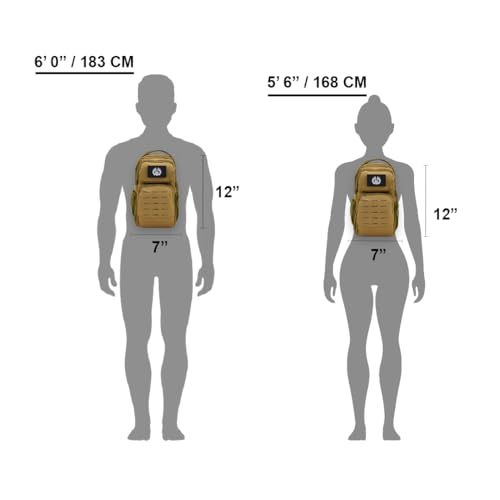 TORCH Sling Bag Single Shoulder Crossbody Backpack Urban Outdoor Sports Military Style MOLLE Travel Pack for EDC Gear V2 Desert3