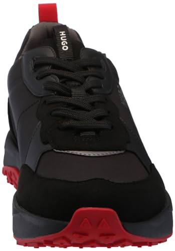 Image of HUGO Mens Running Style Mix Material Sneakers