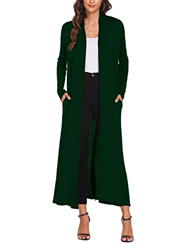 Image of Bluetime Women Floor Length Open Front Cardigan